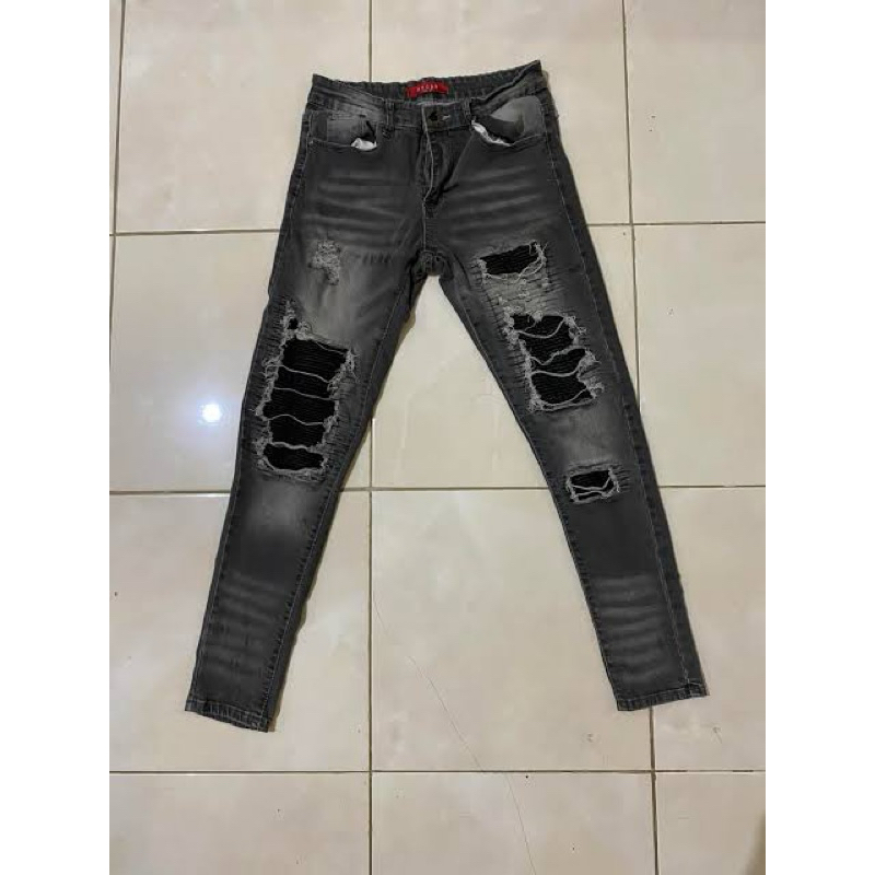RucasGraphiteBikerJeans