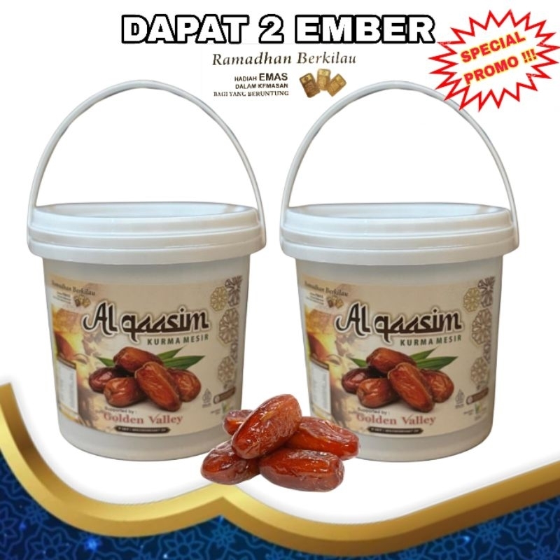 

2 ember Kurma Al Qaasim by Golden valey kurma segar,kurma manis,exp 2026