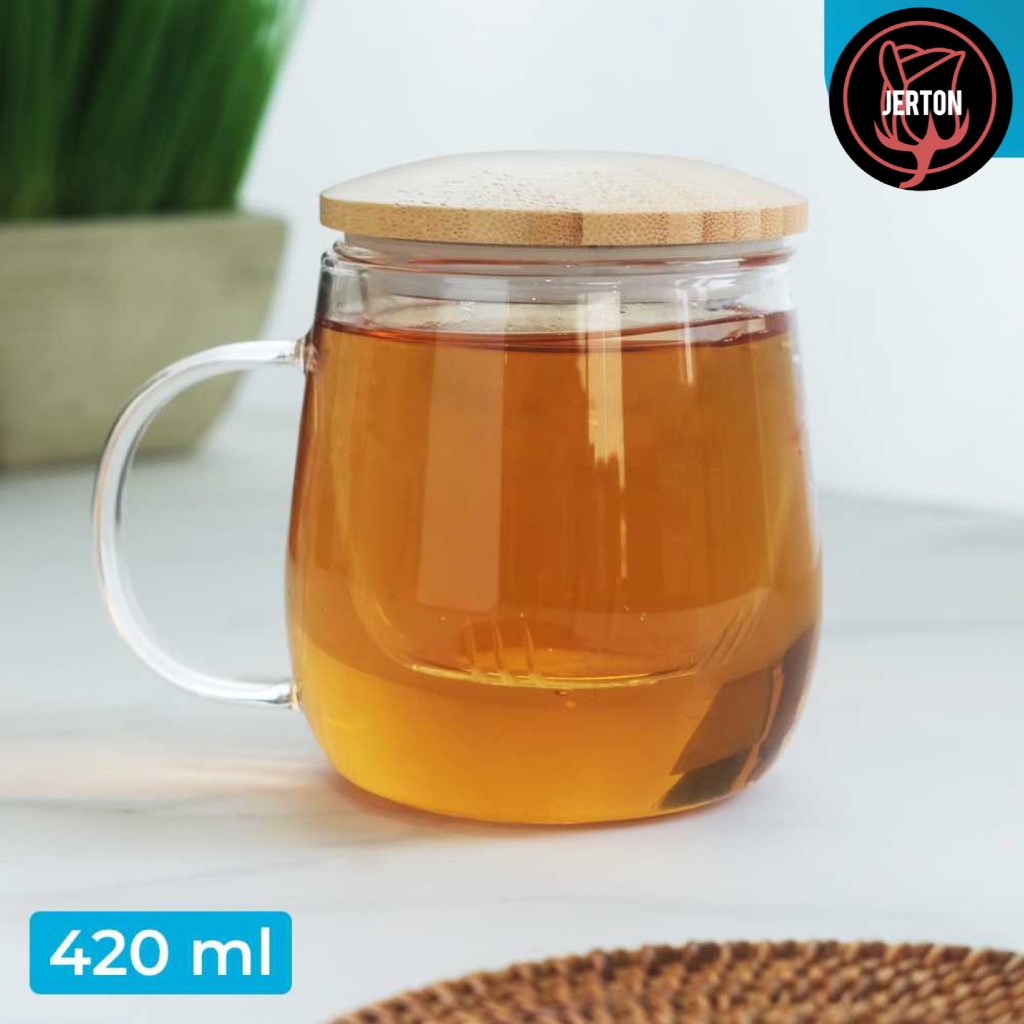 Gelas Cangkir Teh Tea Cup Mug with Infuser Filter