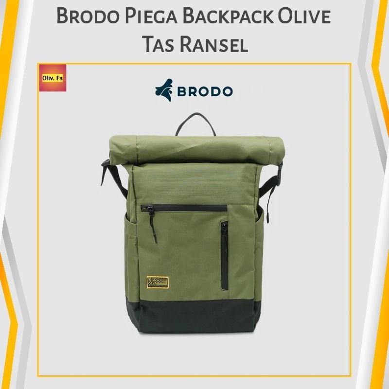 BRODO Piega Backpack Olive Tas Ransel