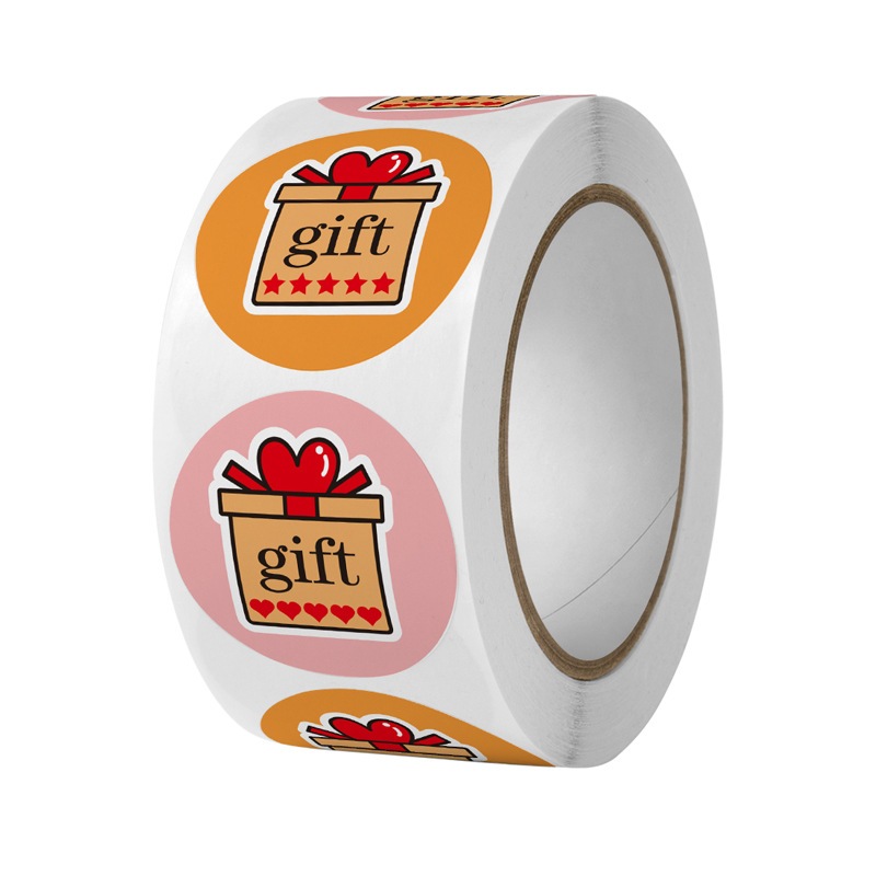 

Aurora51 Stiker Tema Gift Isi 500pcs 1 Roll / Stiker Segel Hadiah Elegan