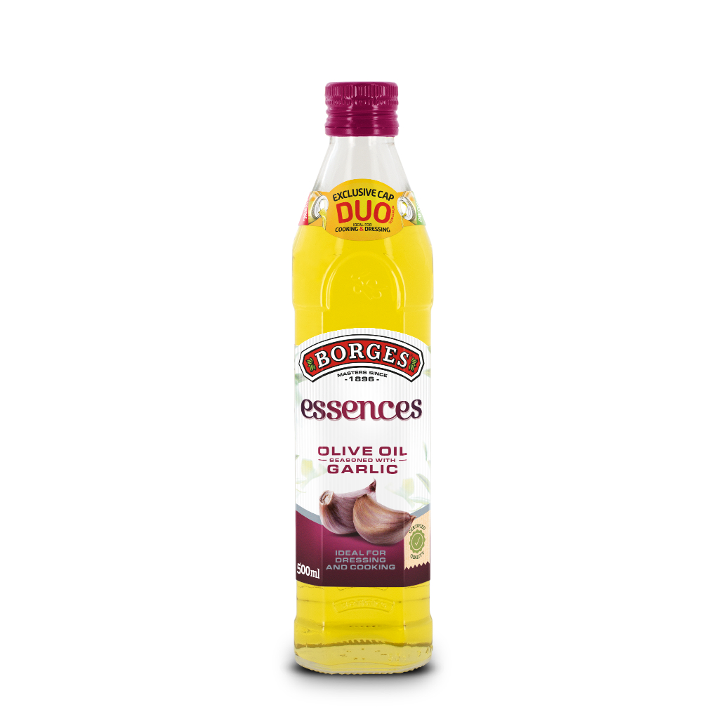 

BORGES Olive Oil With Garlic 500ml | Minyak Zaitun With Garlic