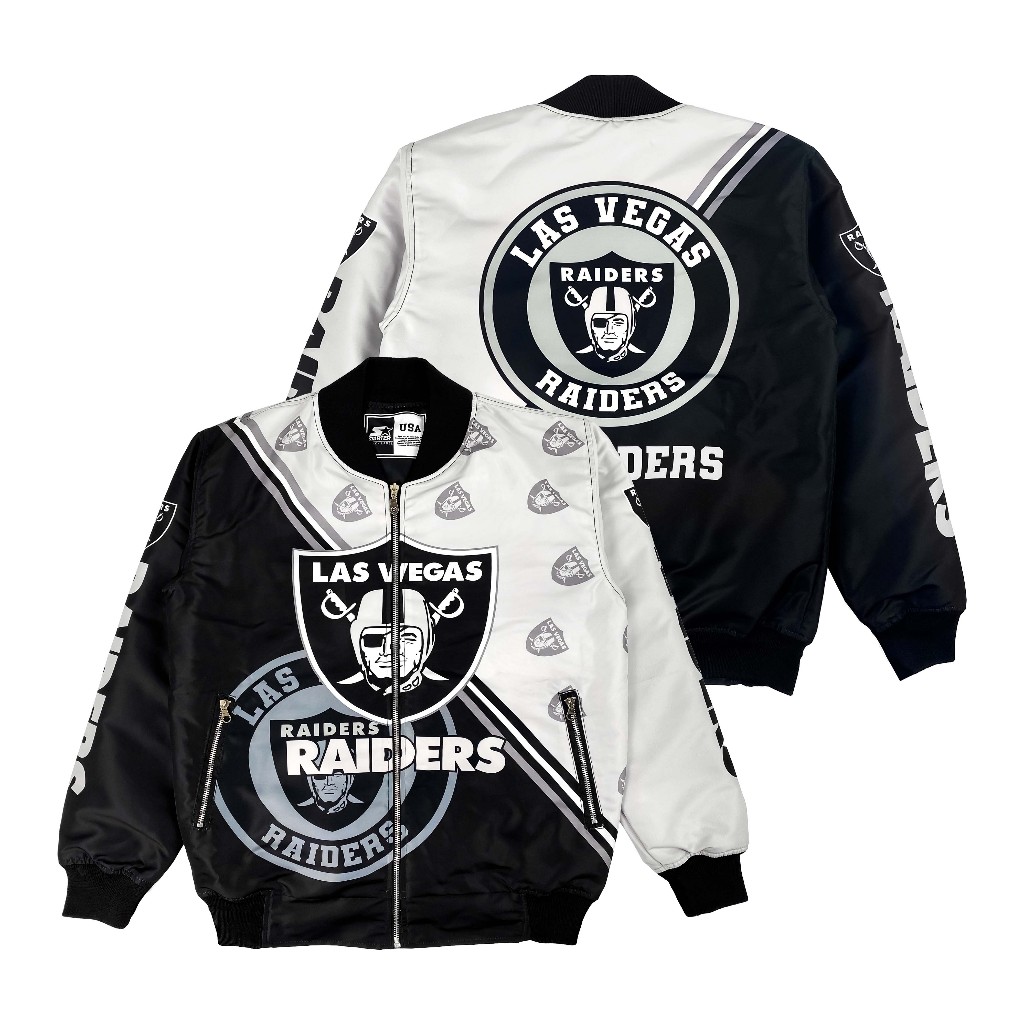 Jaket Varsity Series Raiders Full Printing Pria Wanita Casual Vintage Keren
