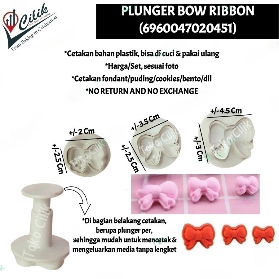 plunger+cutter+cetakan+pita+ribbon+bow+fondant+bento+fondant+cookies