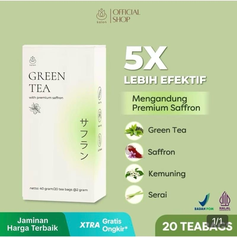 

[Stock Ready Siap Kirim] Teh Kalon Hijau Premium Saffron | Minuman Teh Diet Detoks Greentea | Suplemen Diet Pelangsing Herbal | Penurun Berat Badan Herbal Ampuh Bpom | Pelangsing Berat Badan Cepat Dan Ampuh