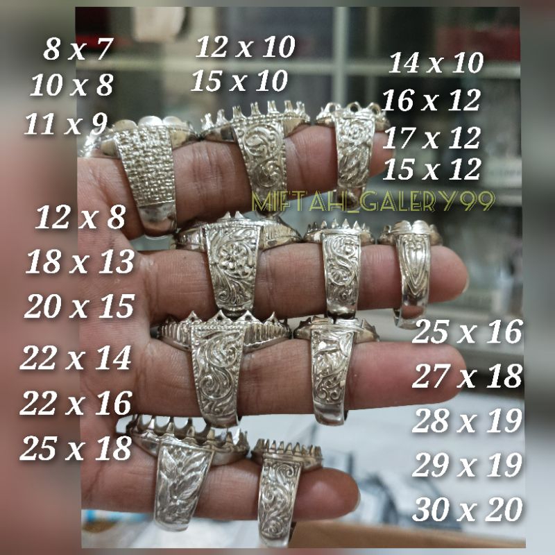 Emban Cincin Alpaka Klasik Ukir Polos