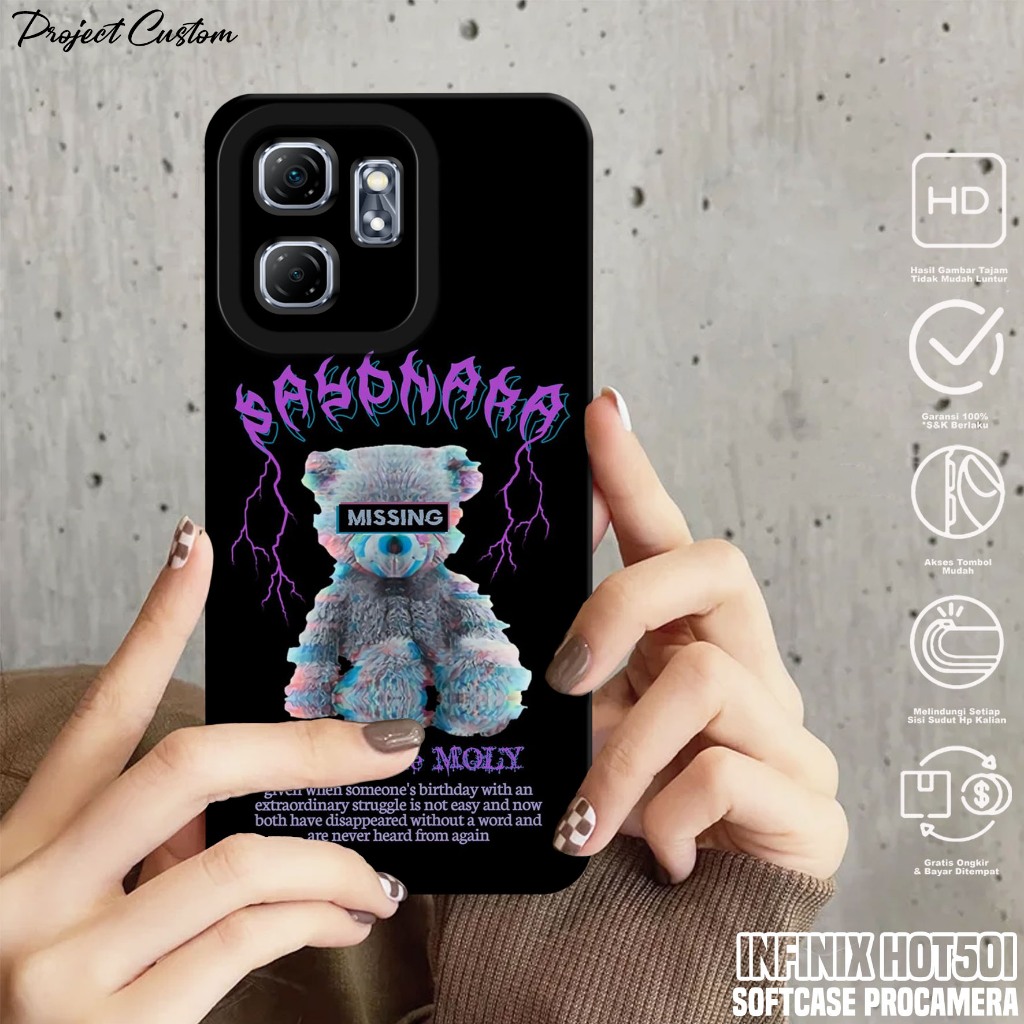 Softcase Hp Infinix Hot 50i - Case Infinix Hot 50i ( BNKA ) Silikon Hp Infinix Hot 50i - Casing Hp I
