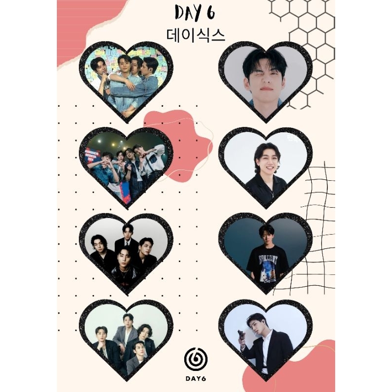 

Sticker Sheet Day6 Kpop - Glitter or Vinyl Waterproof