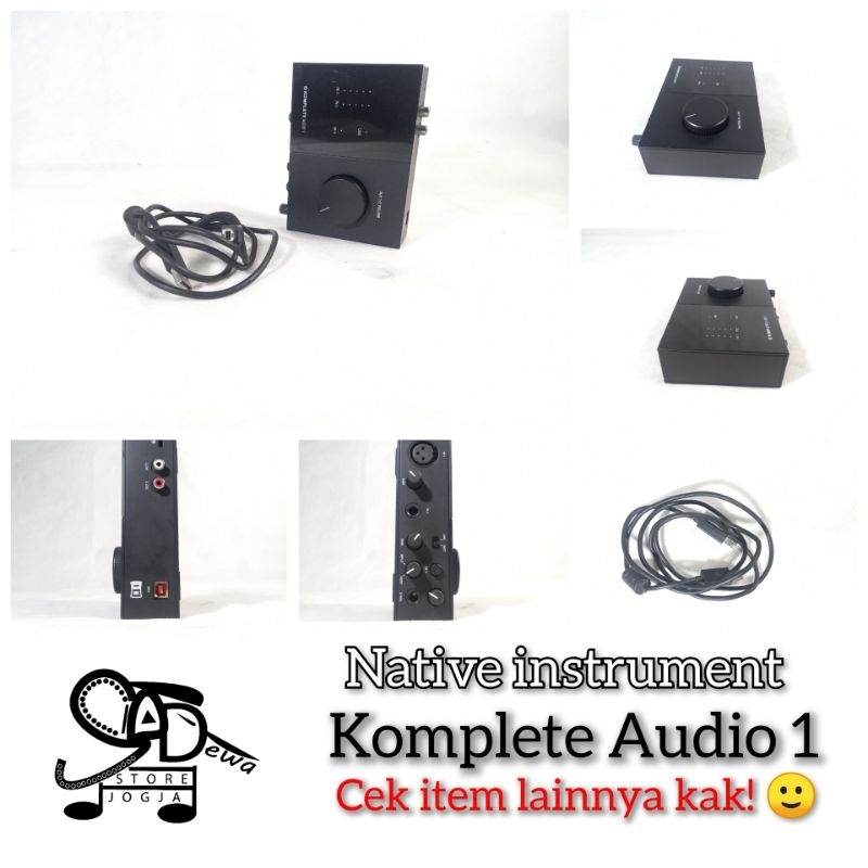 SOUNDCARD KOMPLETE AUDIO 1 NATIVE INSTRUMENT 2 1 Channel track mixer bekas preloved 2nd second seken