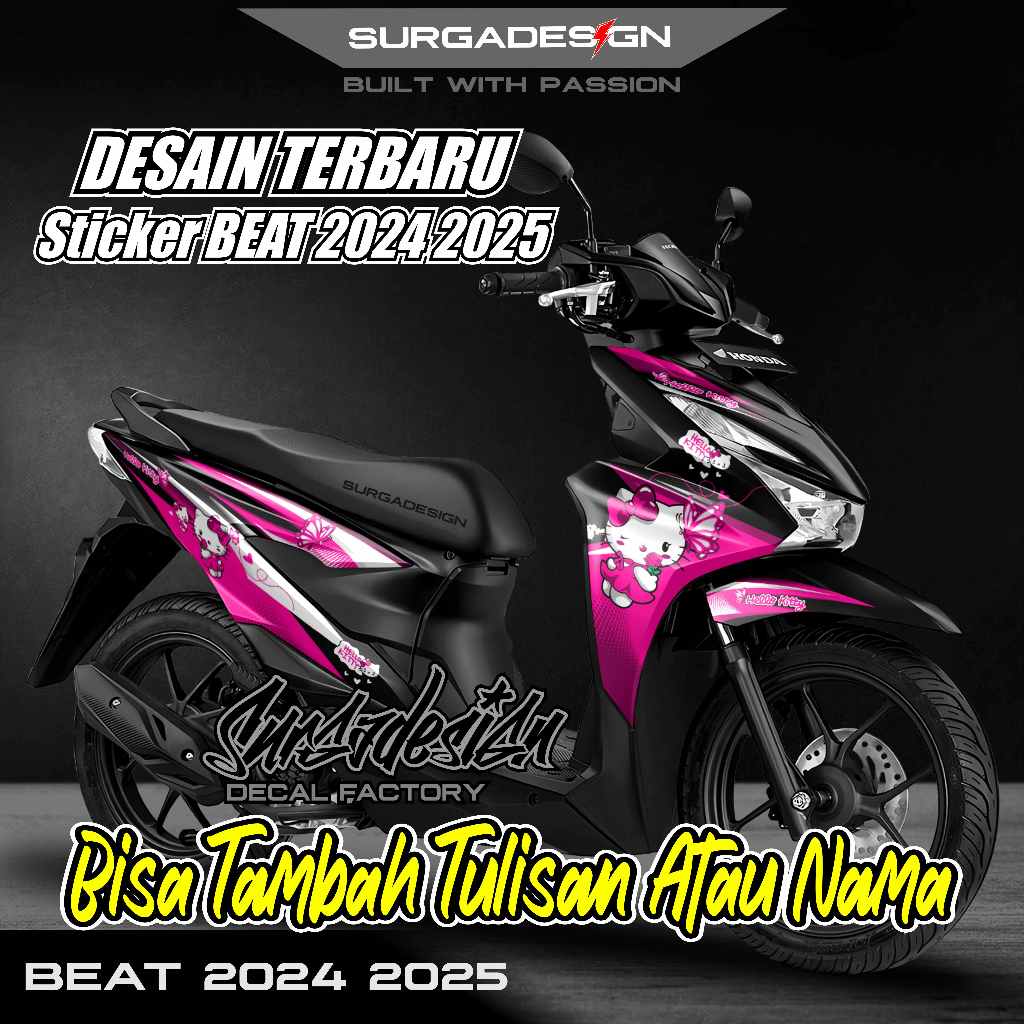 STIKER BEAT 2025 FULL BODY HELLO KITTY, STIKER BEAT 2025 FULL BODY, STIKER BEAT 2024, DECAL BEAT