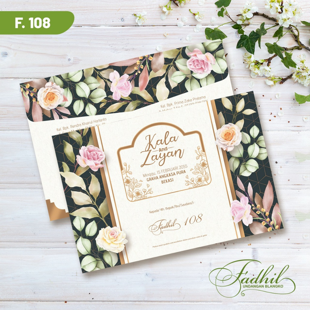 (fadhil-108) UNDANGAN PERNIKAHAN KODE FADHIL SERI 91-112 TERMURAH DAN PRAKTIS