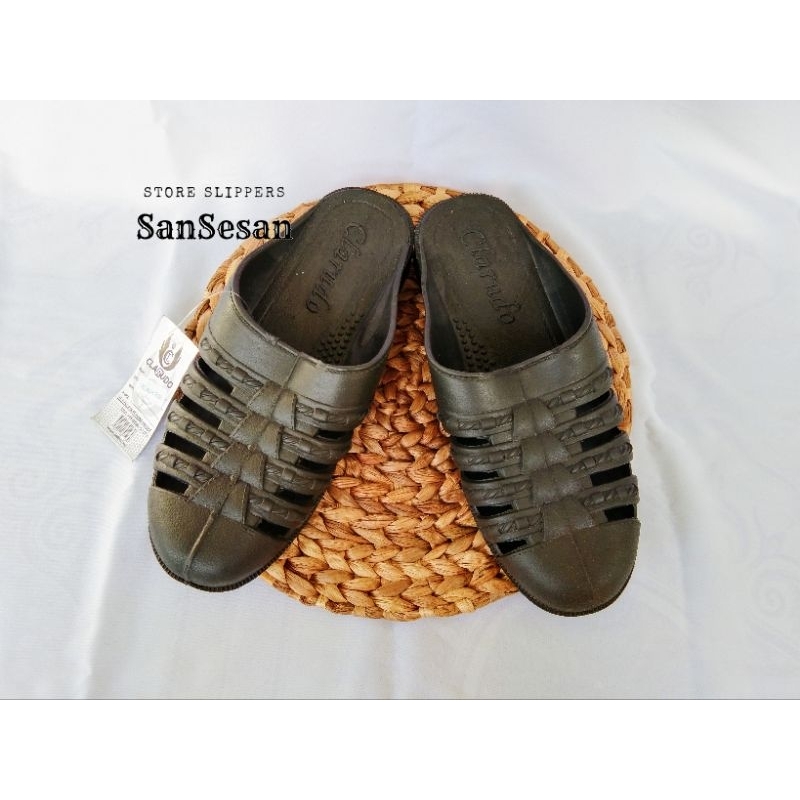 Sandal Selop Pria Clarudo 8006 Hitam | Sandal Slip On Pria | Sandal Selop Pria | Sandal Pria Hitam