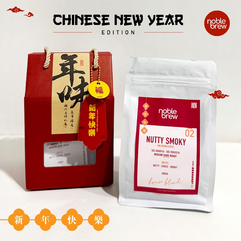 

Imlek Hampers / CNY Hampers / Hampers Kopi 50% Arabika 50% Robusta House Blend - Noble Brew