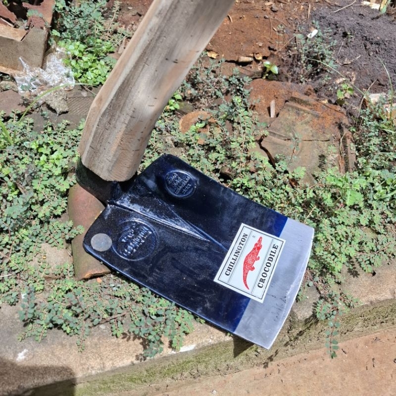 cangkul buaya biru siap pakai - cangkul cap buaya crocodile anti lengket