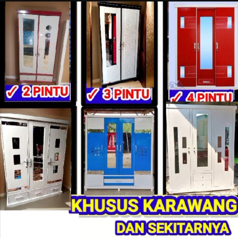 LEMARI PAKAIAN PINTU BUKAAN 2 PINTU 3 PINTU 4 PINTU  / LEMARI BAJU 3 PINTU 2 PINTU 4 PINTU KAYU /LEM