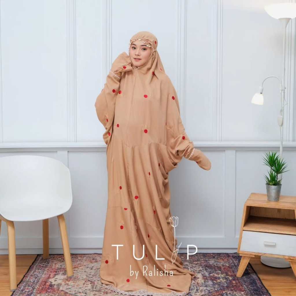 Mukena Terusan Jumbo Katun Rayon Premium Bordir Mewah