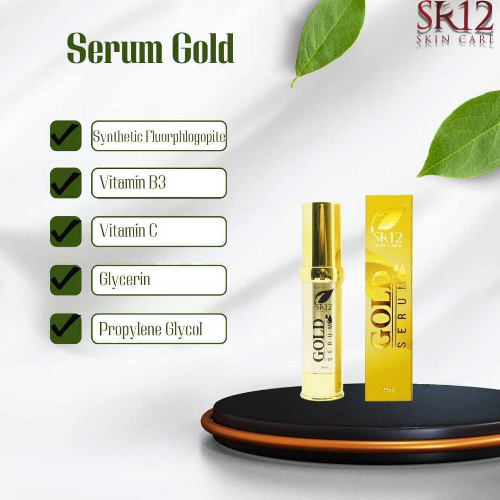 SR12 Skincare Serum Gold Anti Aging Mencerahkan & Menghidrasi Kulit Serum Emas Mengatasi Penuaan Pro