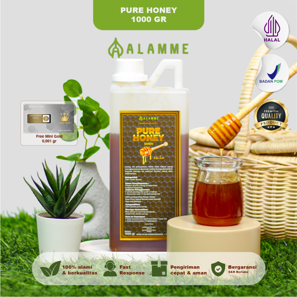 

Alamme - Pure Raw Honey Madu Randu Murni 100% Original Premium 1000gr