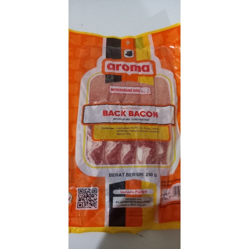 

Aroma Pork Back Bacon 250 Gr
