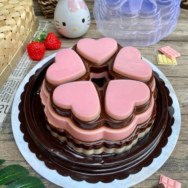 Cetakan Loyang Puding Agar Agar- Cetakan Loyang Puding Valentine - Loyang Puding Love - Loyang Agar 
