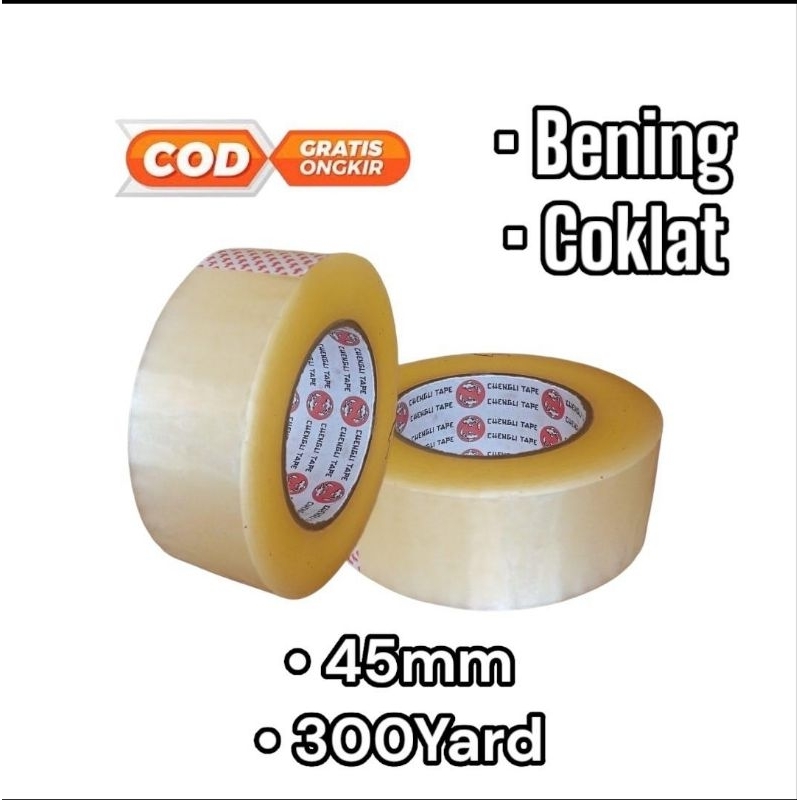 LAKBAN 500 YARD | LAKBAN 300METER | LAKBAN BENING COKLAT 2 INCH | LAKBAN JUMBO BENING COKLAT