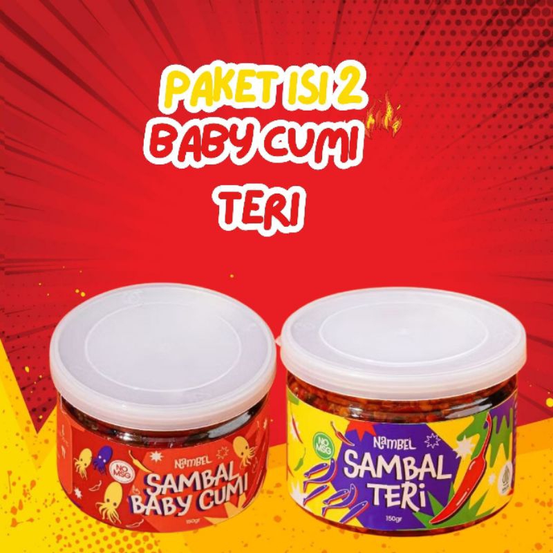 

Nambelin Paket Isi 2 Sambal Baby Cumi + Teri
