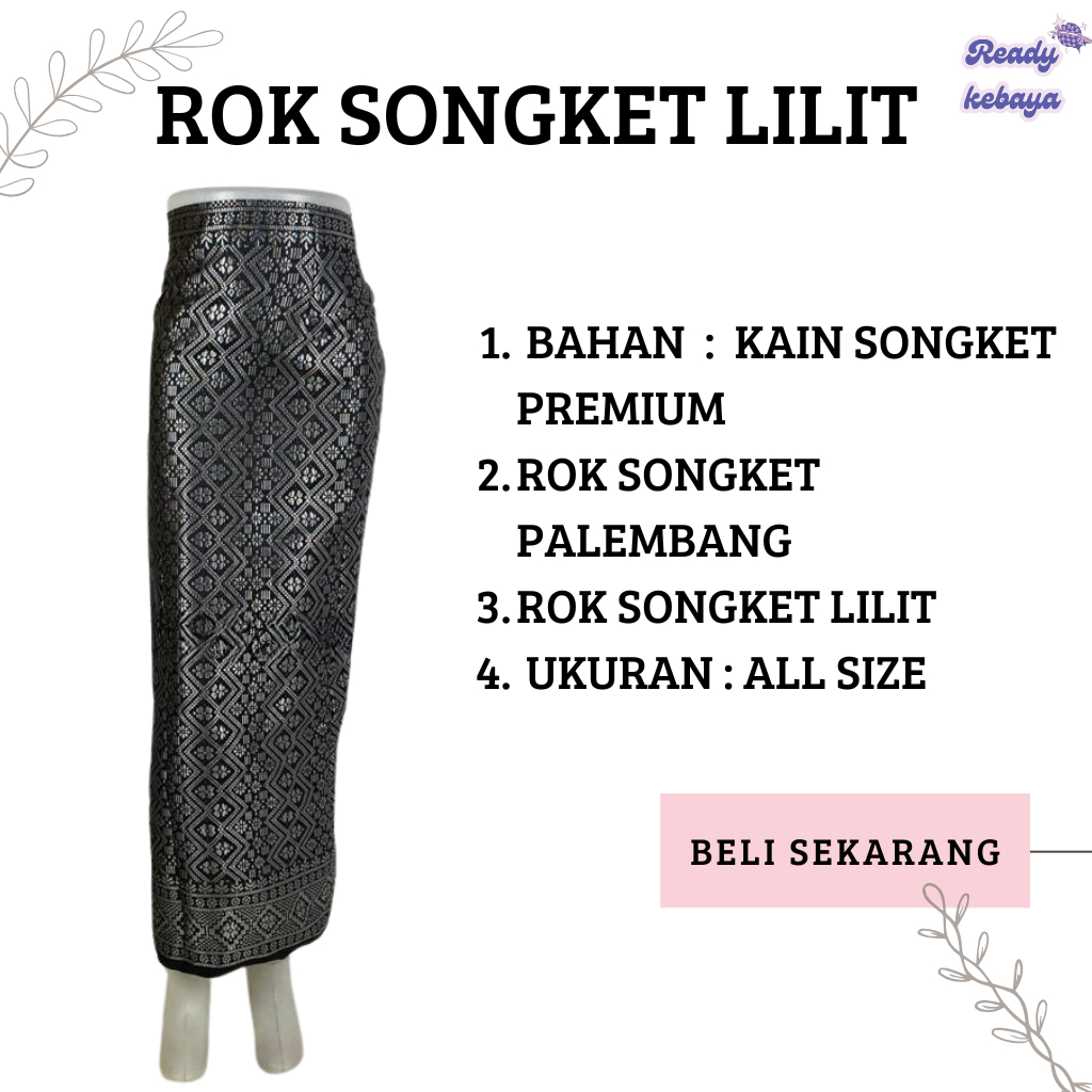TERBARU ROK LILIT SONGKET PALEMBANG - Rok Lilit Songket Palembang Premium || Rok Songket Palembang A