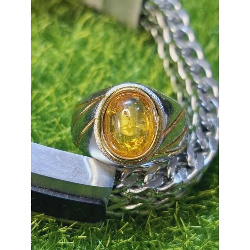 Cincin Batu Permata Citrine Pecah Seribu