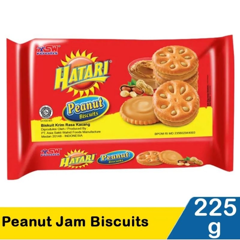 

Hatari Peanut Biscuits Biskuit Krim Rasa Kacang 225 Gr