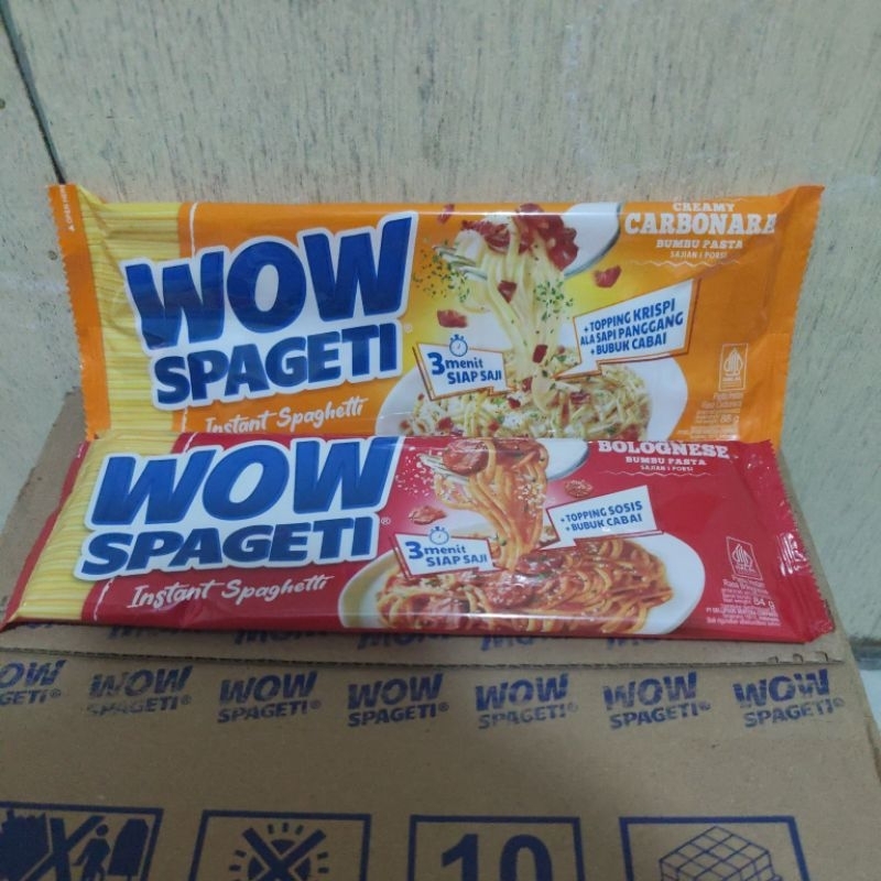 

WOW SPAGETI BOLOGNESE/CARBONARA ( 1 PCS )