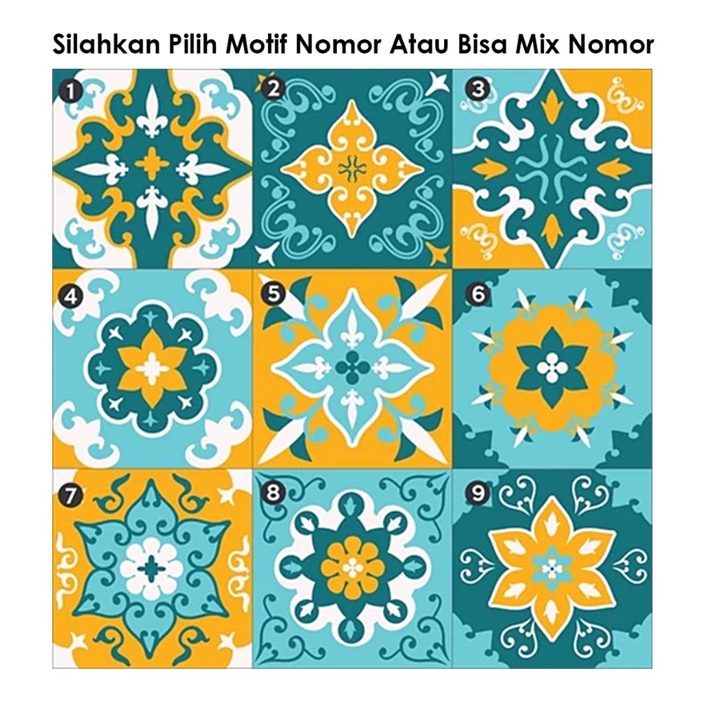 PREMIUM STICKER TEGEL TOSKA VARIASI / STIKER LANTAI / CUSTOM STIKER / STIKER TANGGA / STIKER KERAMIK