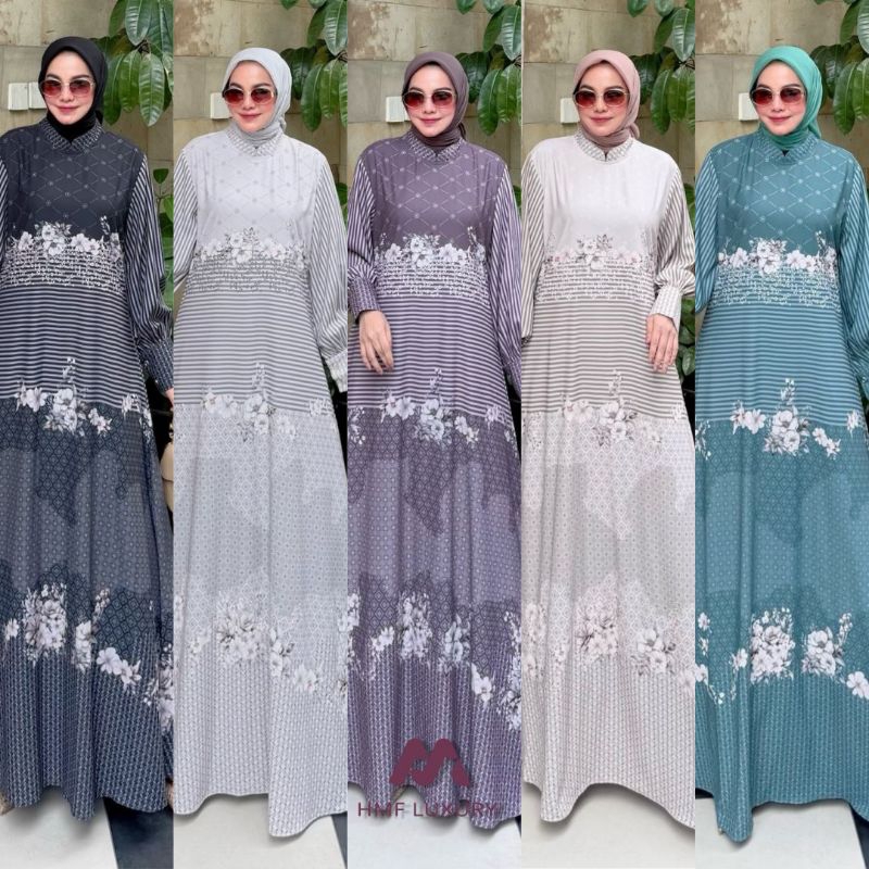 LuxuryFashion READY GAMIS DRESS WANITA NADINE BY HMF LUXURY BEST SELLER