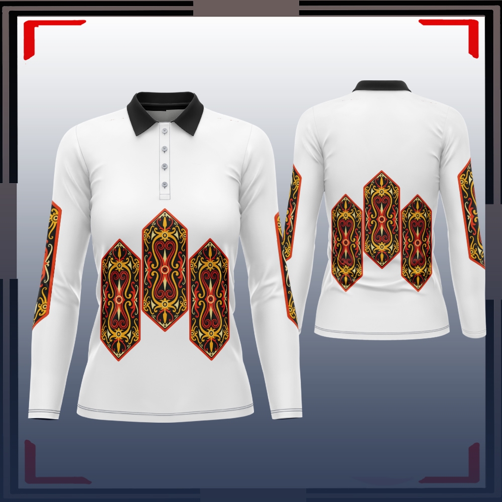 BATIK  JERSEY KAOS WANITA BERKERAH MOTIF BATIK PRINTING KEREN TERBARU