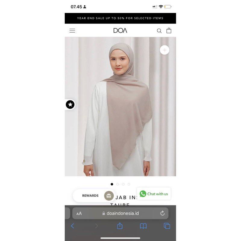 DOA Instant Hijab Taupe