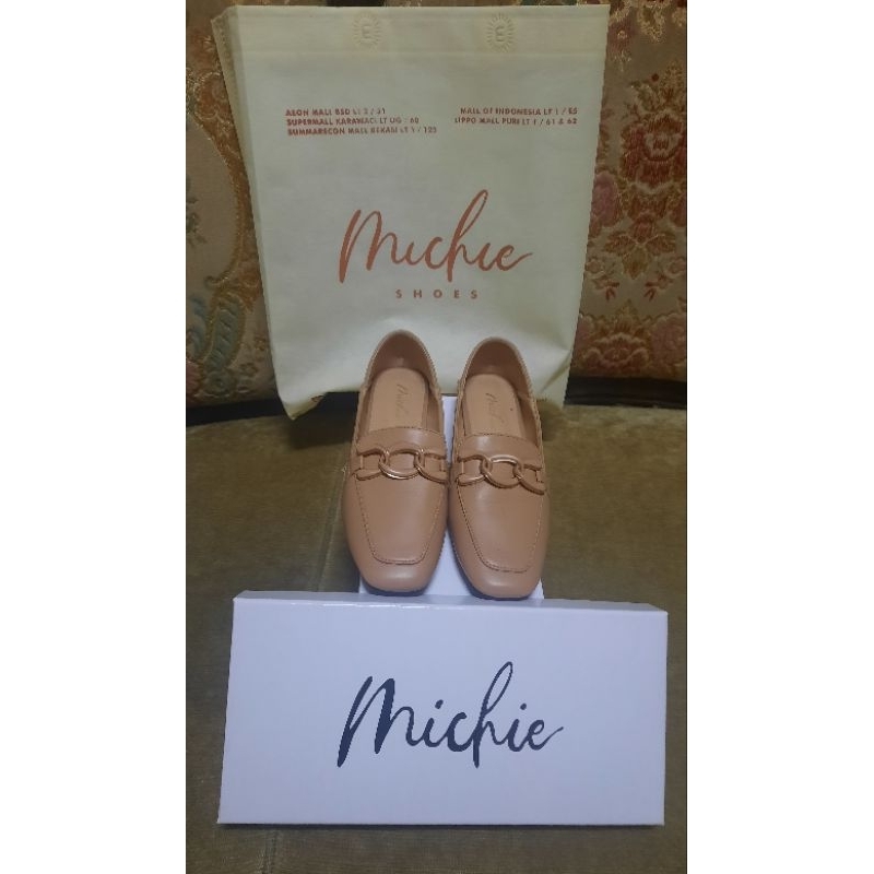 Preloved(like new)#Michie shoes#sepatu# Khaki#coklat muda#VVGC
