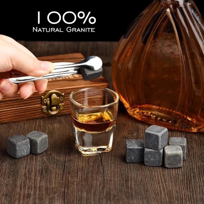 1set dry whiskey stone ice cubes reusable ice cube whisky stone