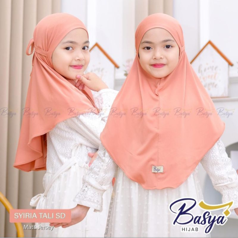 Basya Syiria Tali SD SPORT/Hijab Anak/kerudung Anak Pakai Tali