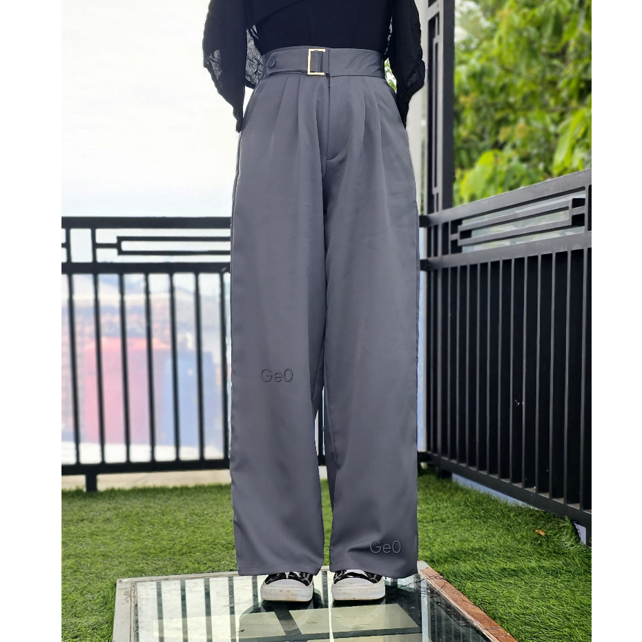 Celana Panjang Wanita Kulot Hightwaist Dewasa Jumbo XXL Panjang 100 cm