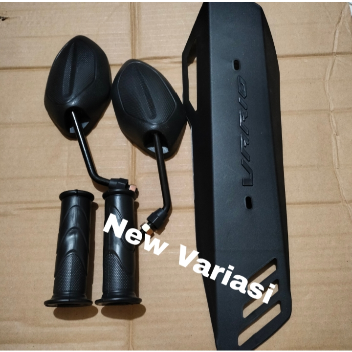 Paket 3in1 tameng knalpot Vario 125/150 + spion standar beat + grip standar variasi