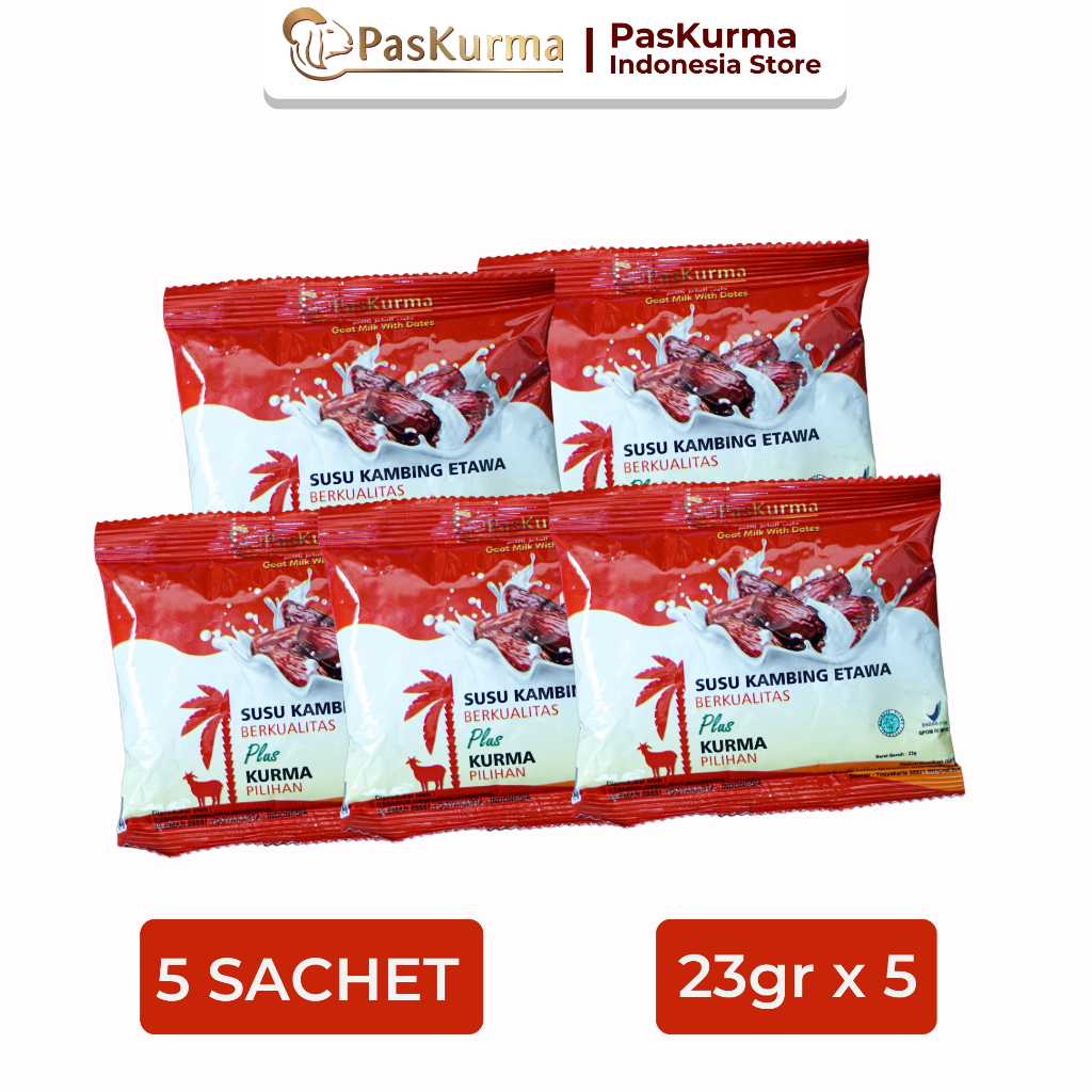 

PASKURMA Susu Kambing Etawa plus Buah Kurma - 5 Sachet - 5 x 23gr