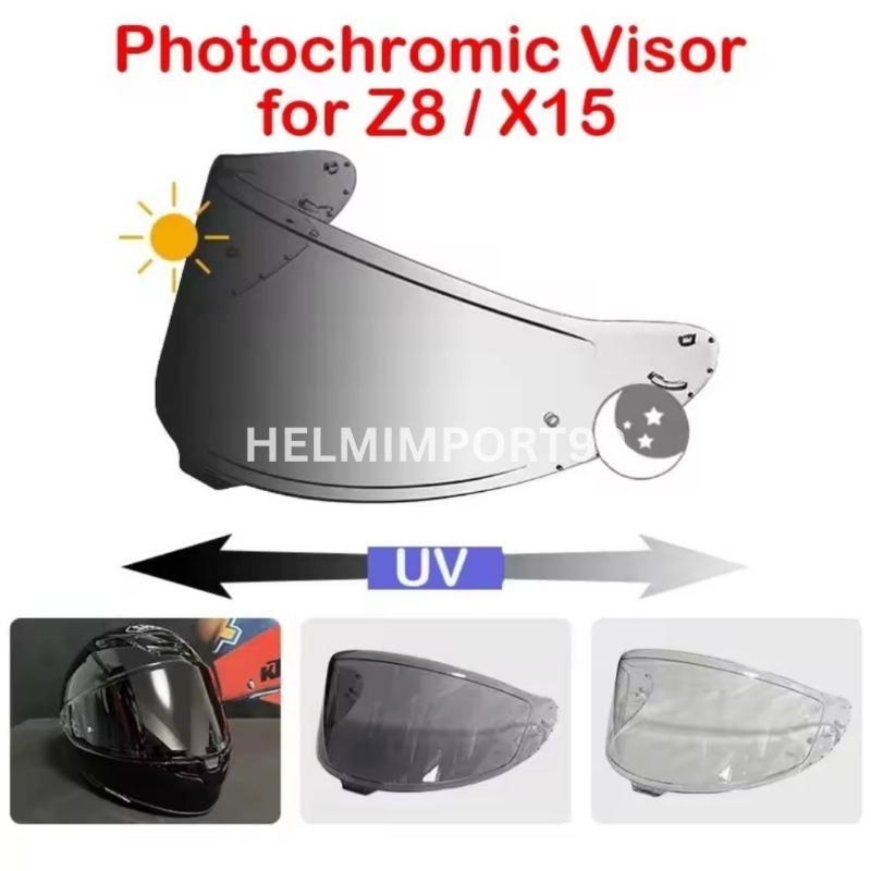 NEW VISOR PHOTOCHROMIC SHOEI X15 RF 1400 FLAT CWRF2 ANTI SILAU/VISOR ONLY TIDAK TERMASUK HELM