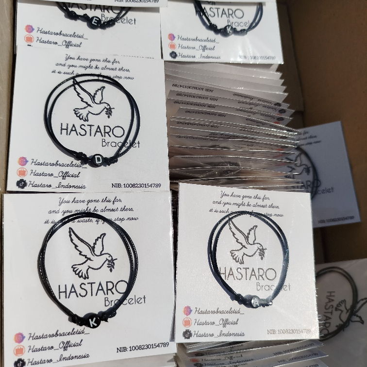 Hastaro Official || Paket Usaha Gelang Inisial by Hastaro - Gelang inisial Couple - Gelang Inisial P