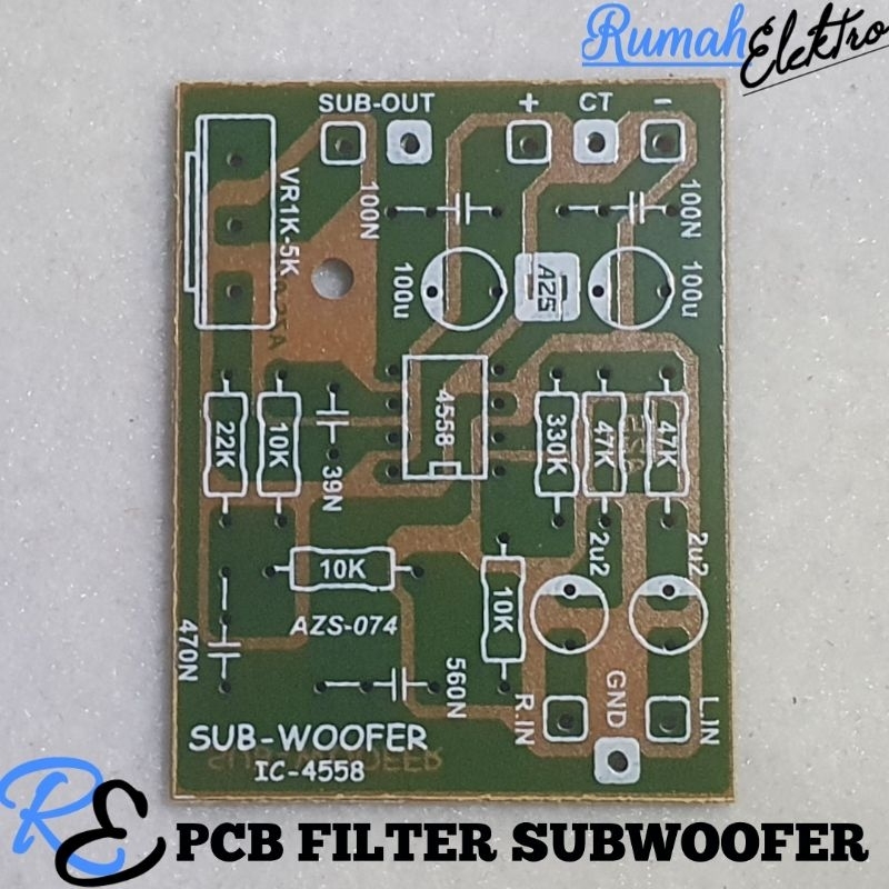 PCB FILTER SUBWOOFER IC 4558