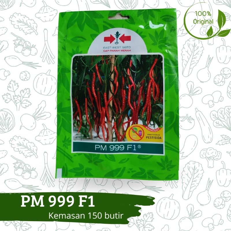 Benih Bibit Cabe Cabai Lombok Keriting PM 999 F1 SP 150 butir Cap Panah Merah