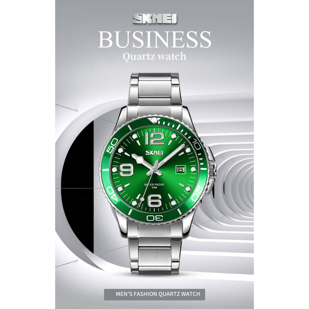 SKMEI 9278 Original Jam Tangan Analog Pria Stainless Steel Tahan Air