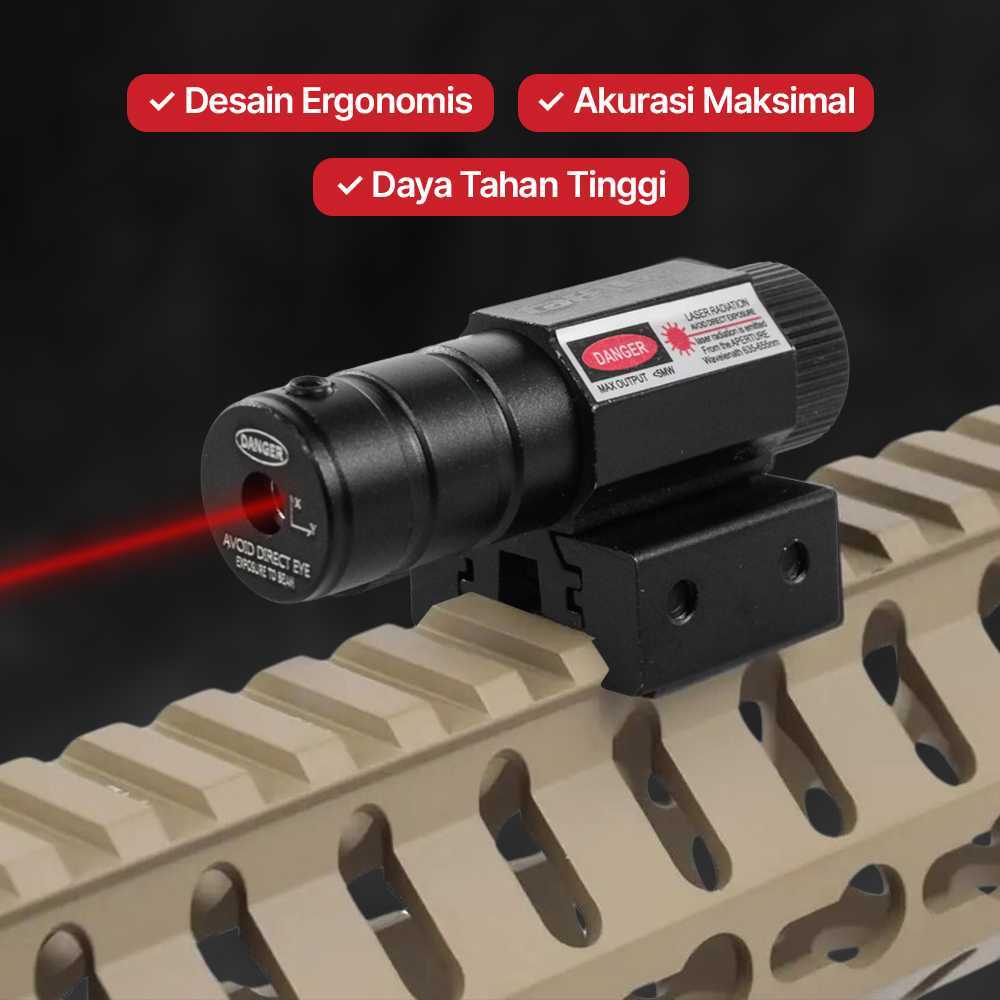 Tactical Red Dot Laser Mainan Tembakan Gun Mount