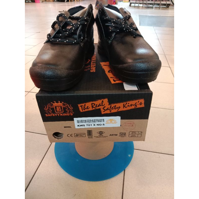 Sepatu Safety KINGS KWS 701X Sefty Shoes Pria Kulit Asli Ori