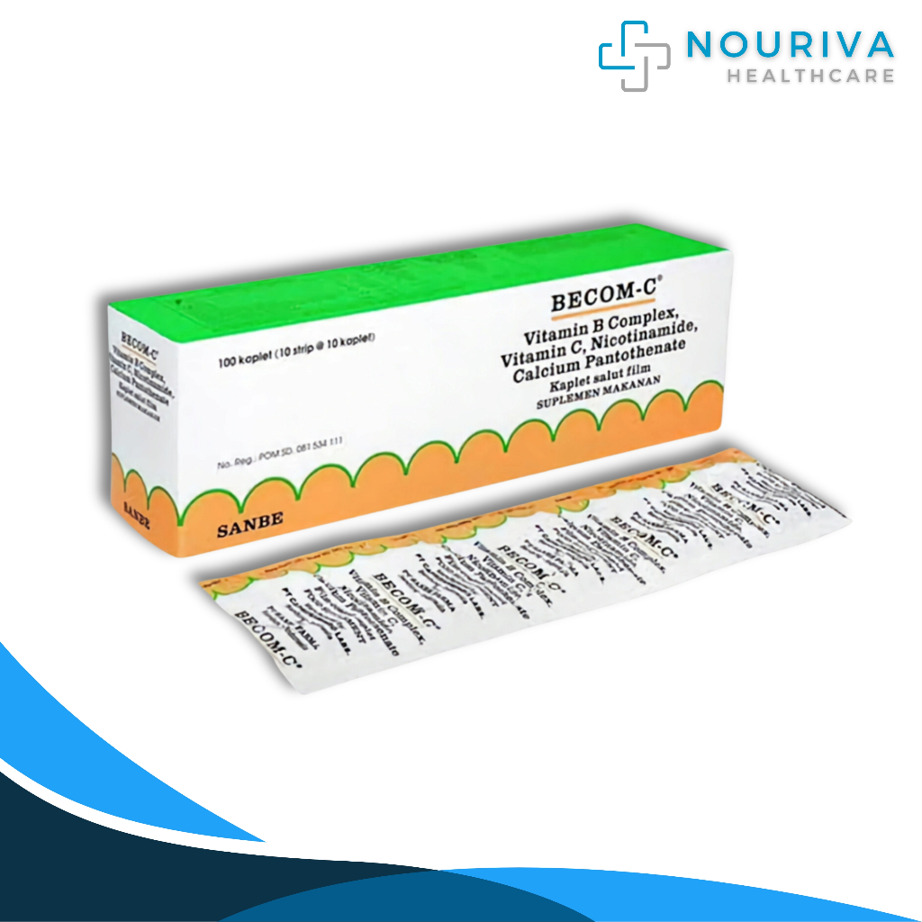 Becom-C Strip Isi 10 Kaplet - Vitamin B Complex, Vitamin C