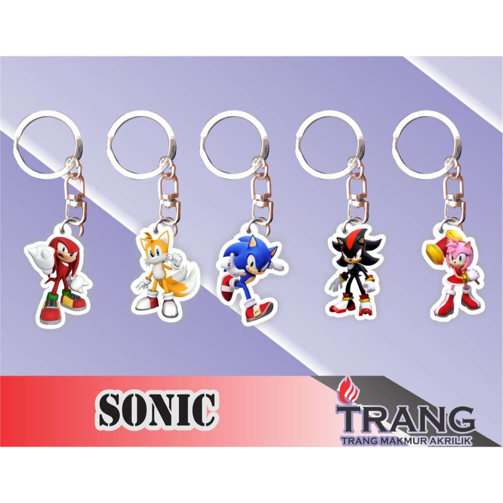 Gantungan Kunci Akrilik Sonic / Keychain Acrylic Sonic