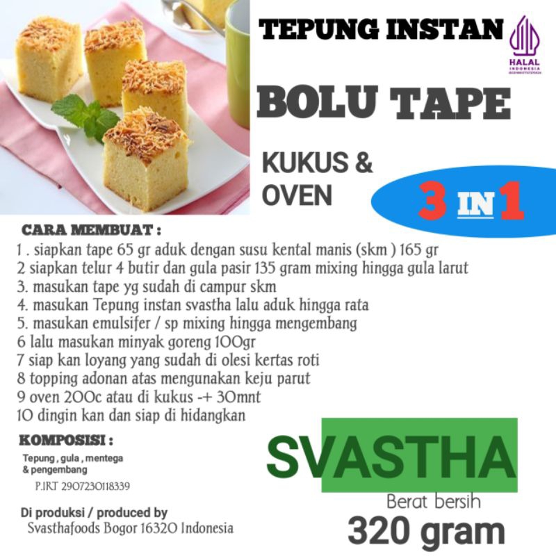 

Tepung Instan Bolu Tape 3in1